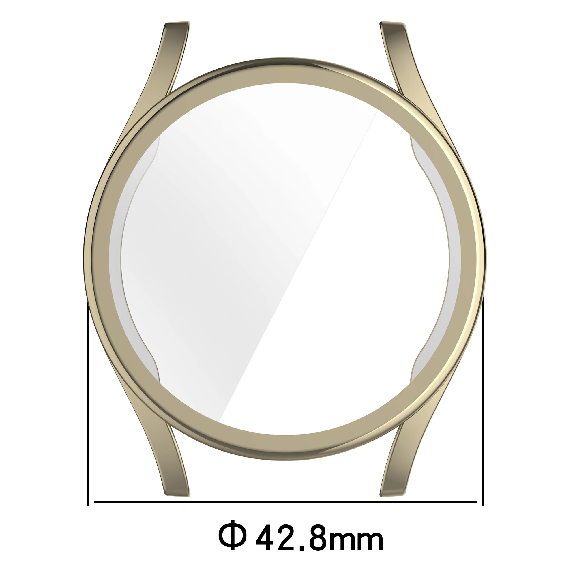 Nakładka na tarczę Bizon Felipe do Galaxy Watch 7 40mm Złoty