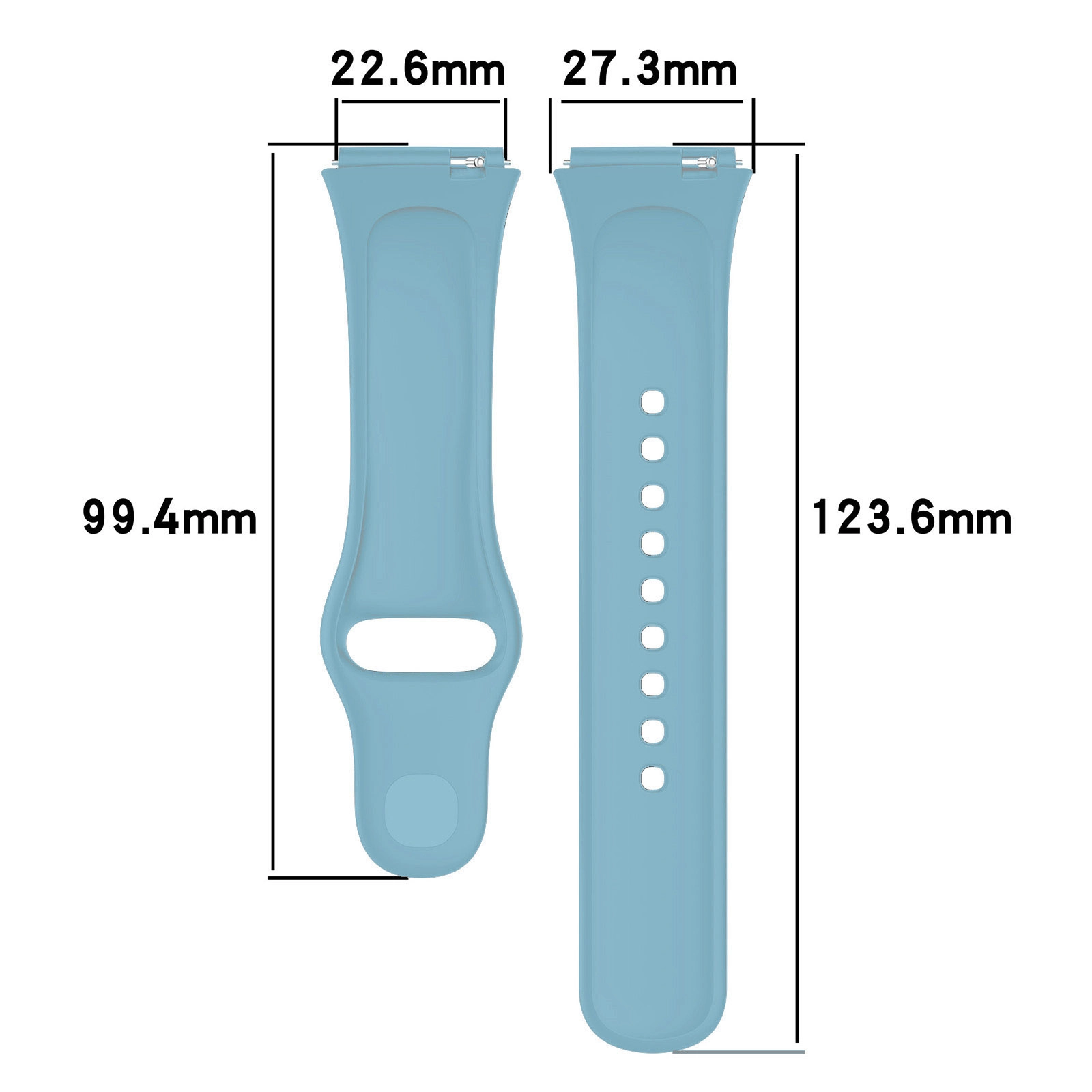 Pasek Bizon Strap Watch Dots do Xiaomi Redmi Watch 3 Active Błękitny
