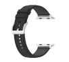 Pasek Bizon skórzany Casual do Apple Watch 44/45/46/49mm Czarny