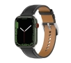Pasek Bizon skórzany Casual do Apple Watch 44/45/46/49mm Czarny