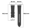 Pasek Bizon skórzany Casual do Apple Watch 44/45/46/49mm Czarny