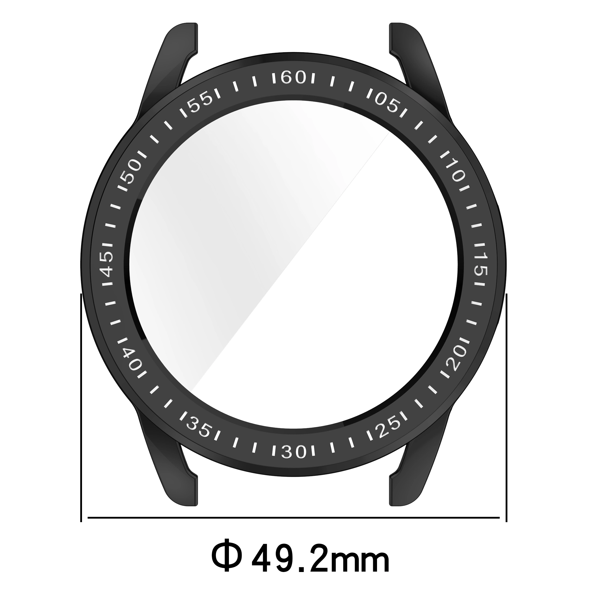 Nakładka na tarczę Bizon Felipe do Xiaomi Watch S3 47mm Szary