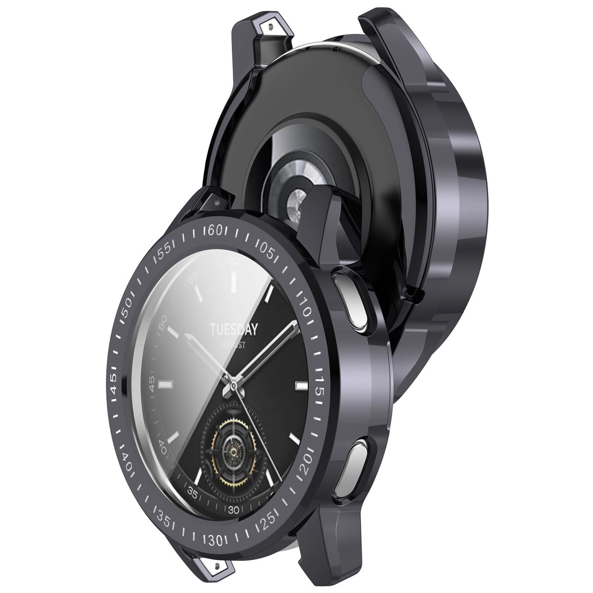 Nakładka na tarczę Bizon Felipe do Xiaomi Watch S3 47mm Szary