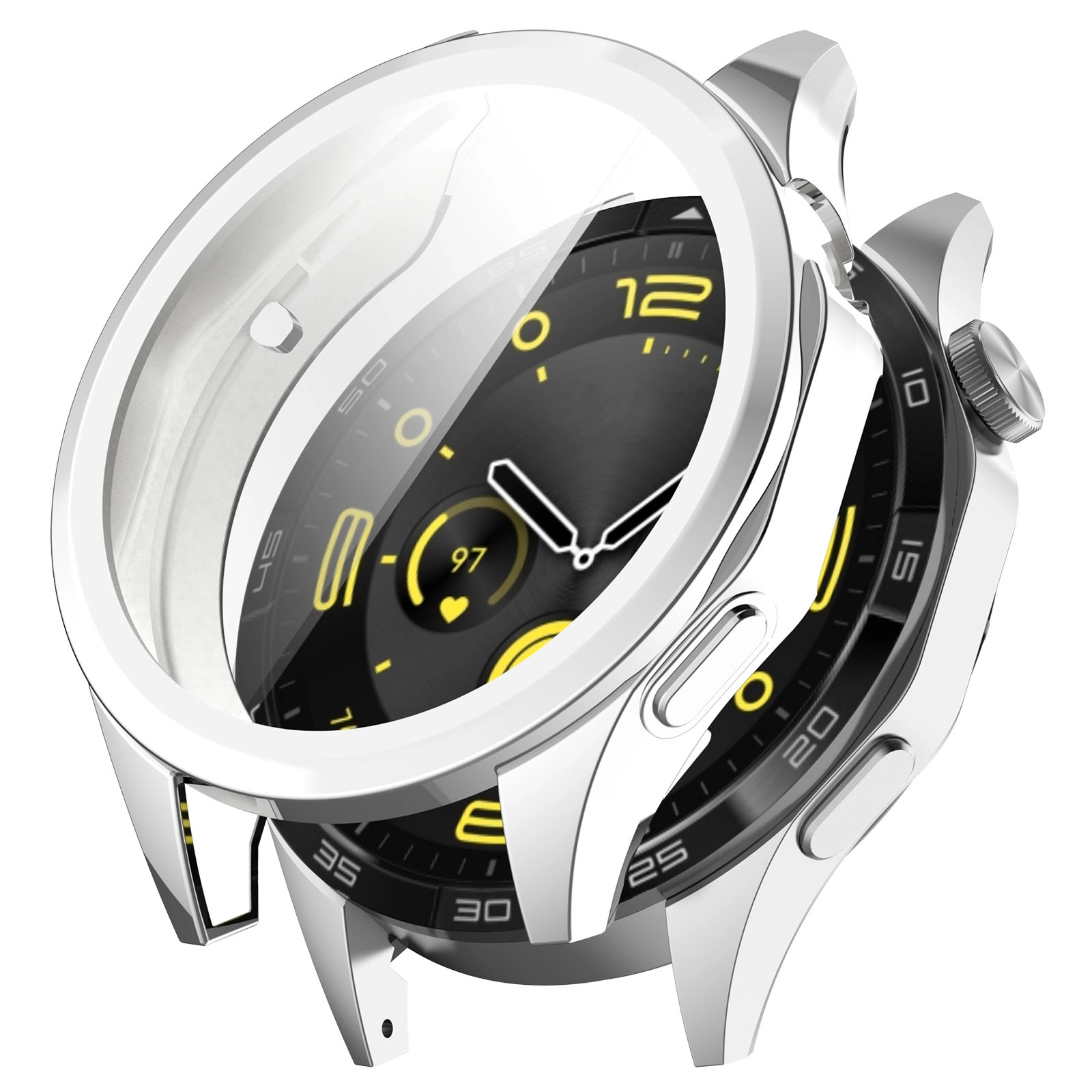 Nakładka na tarczę Bizon Felipe do Huawei Watch GT 4 46mm Srebrny