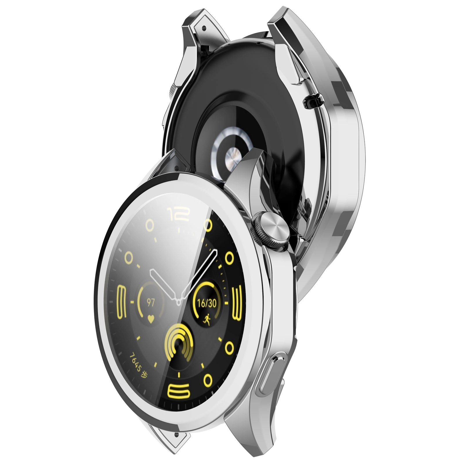 Nakładka na tarczę Bizon Felipe do Huawei Watch GT 4 46mm Srebrny