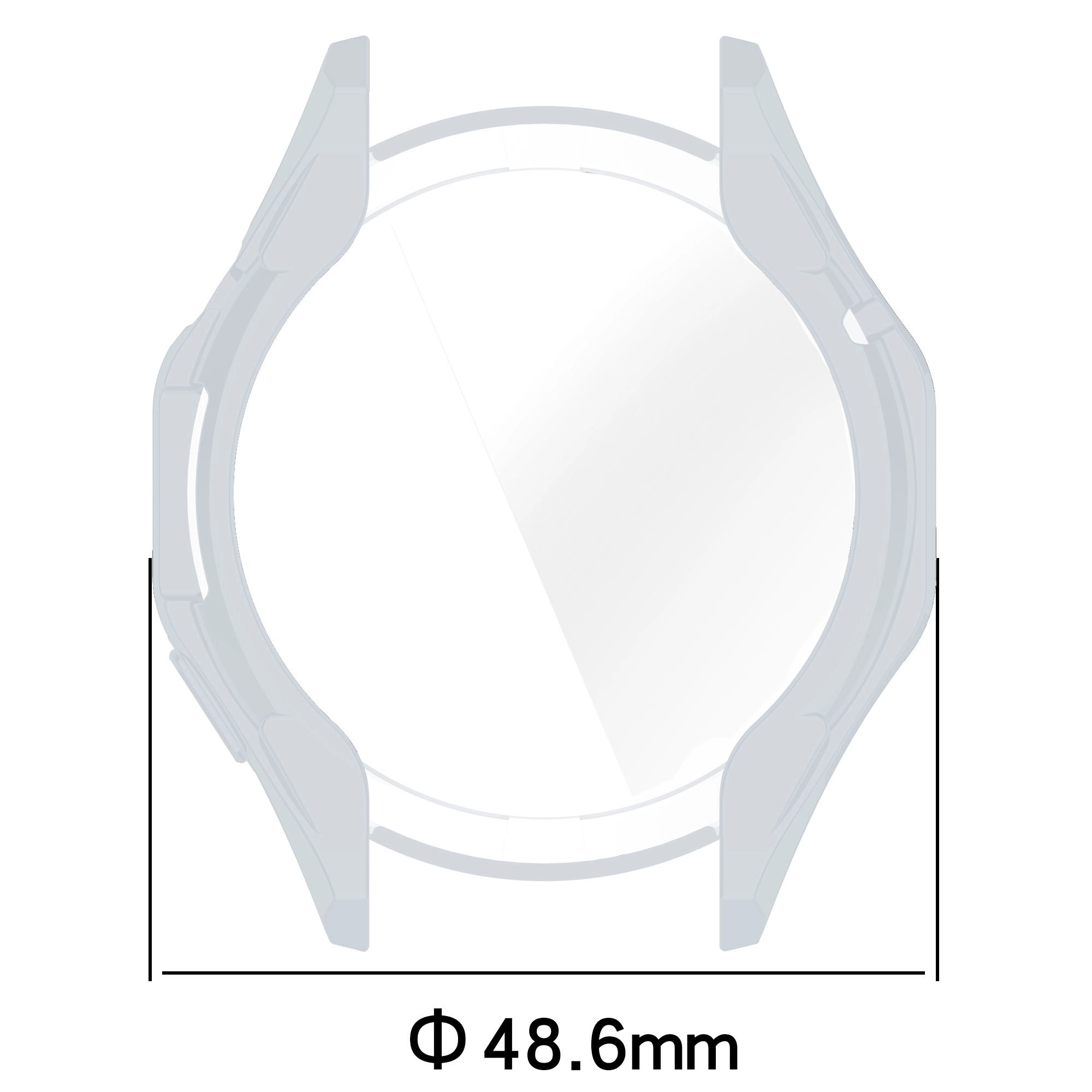 Nakładka na tarczę Bizon Felipe do Huawei Watch GT 4 46mm Srebrny