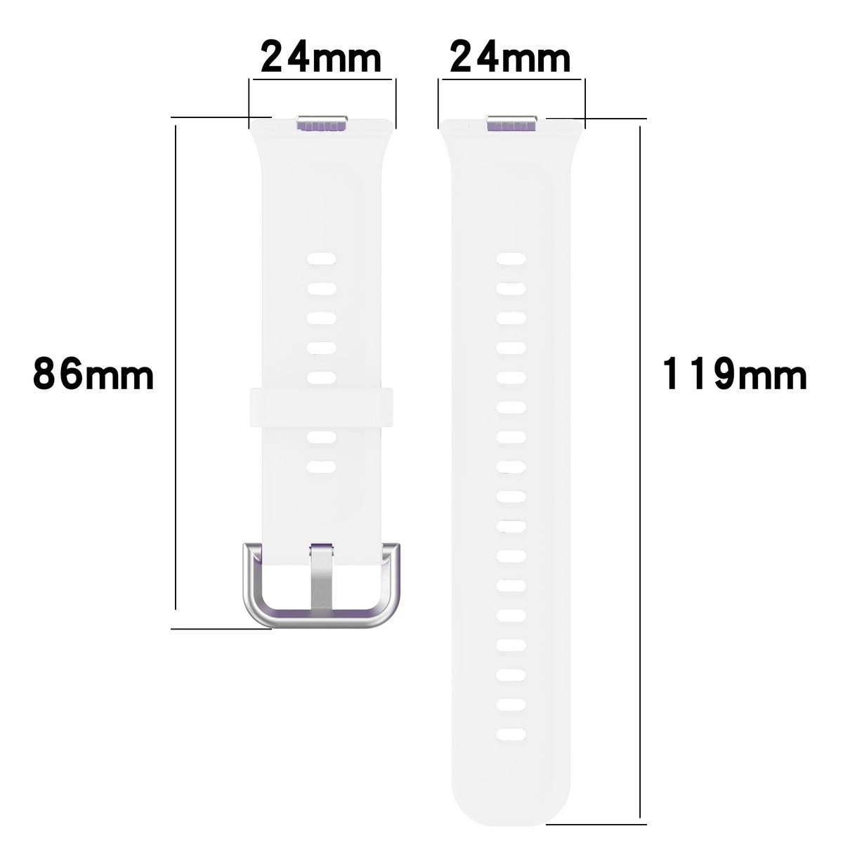 Pasek Bizon Strap Watch Silicone Pro SR do Huawei Watch Fit 3 Biały