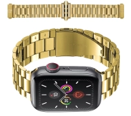 Bizon ze stali nierdzewnej Aura do Apple Watch 49/46/45/44/42mm Złoty
