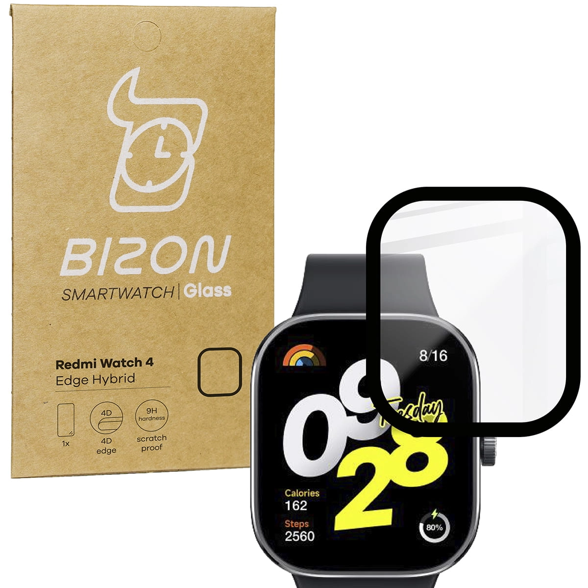 Szkło hybrydowe Bizon Edge Hybrid do Redmi Watch 4