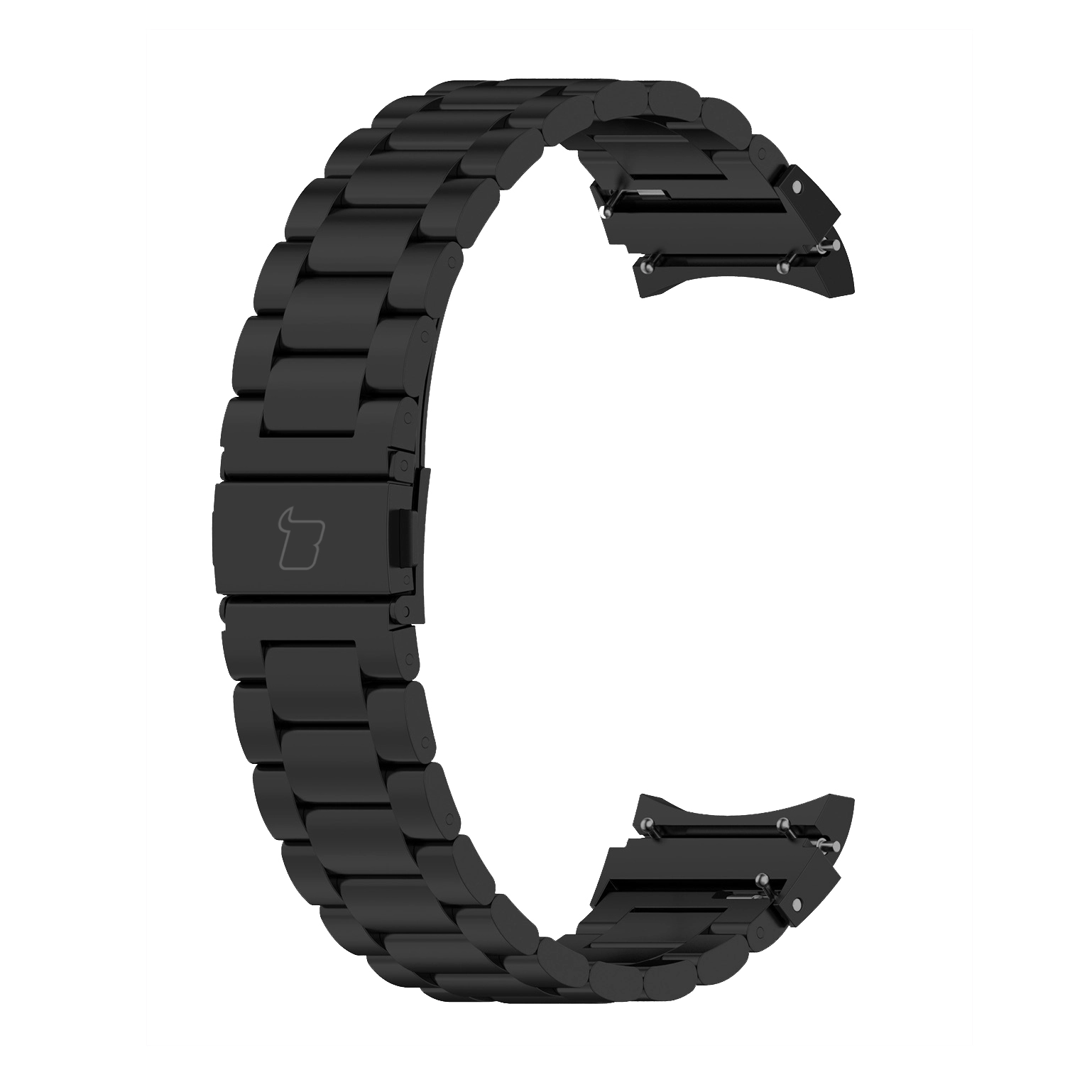 Bransoleta Bizon ze stali nierdzewnej Aura do Samsung Galaxy Watch FE/7/6/6 Classic/5/5 Pro/4/4 Classic Czarny