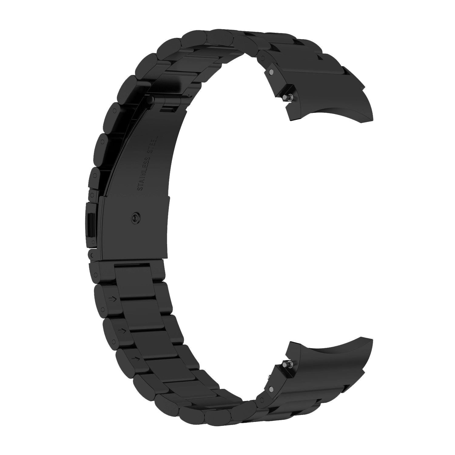 Bransoleta Bizon ze stali nierdzewnej Aura do Samsung Galaxy Watch FE/7/6/6 Classic/5/5 Pro/4/4 Classic Czarny