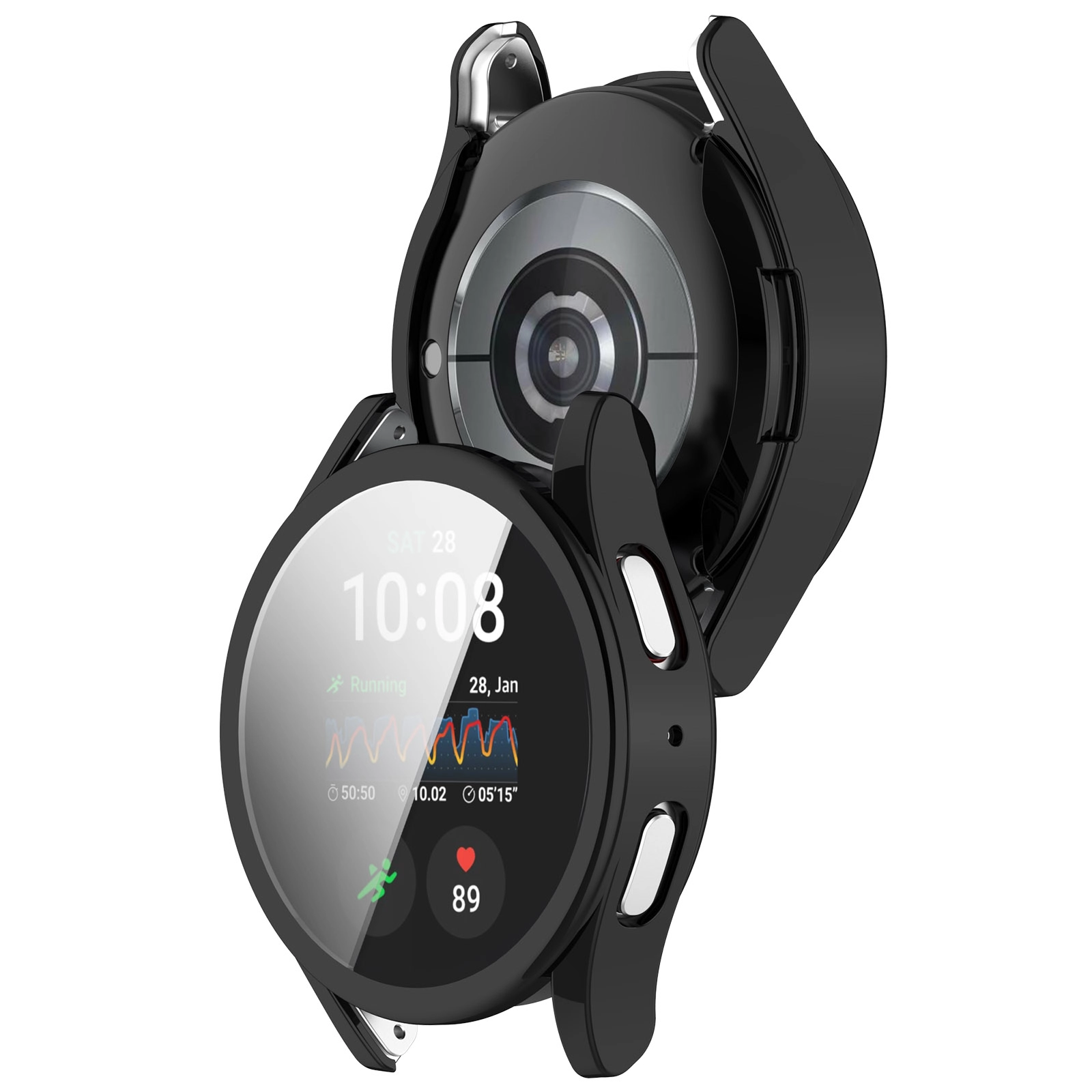 Nakładka na tarczę Bizon Felipe do Galaxy Watch 7 40mm Czarny