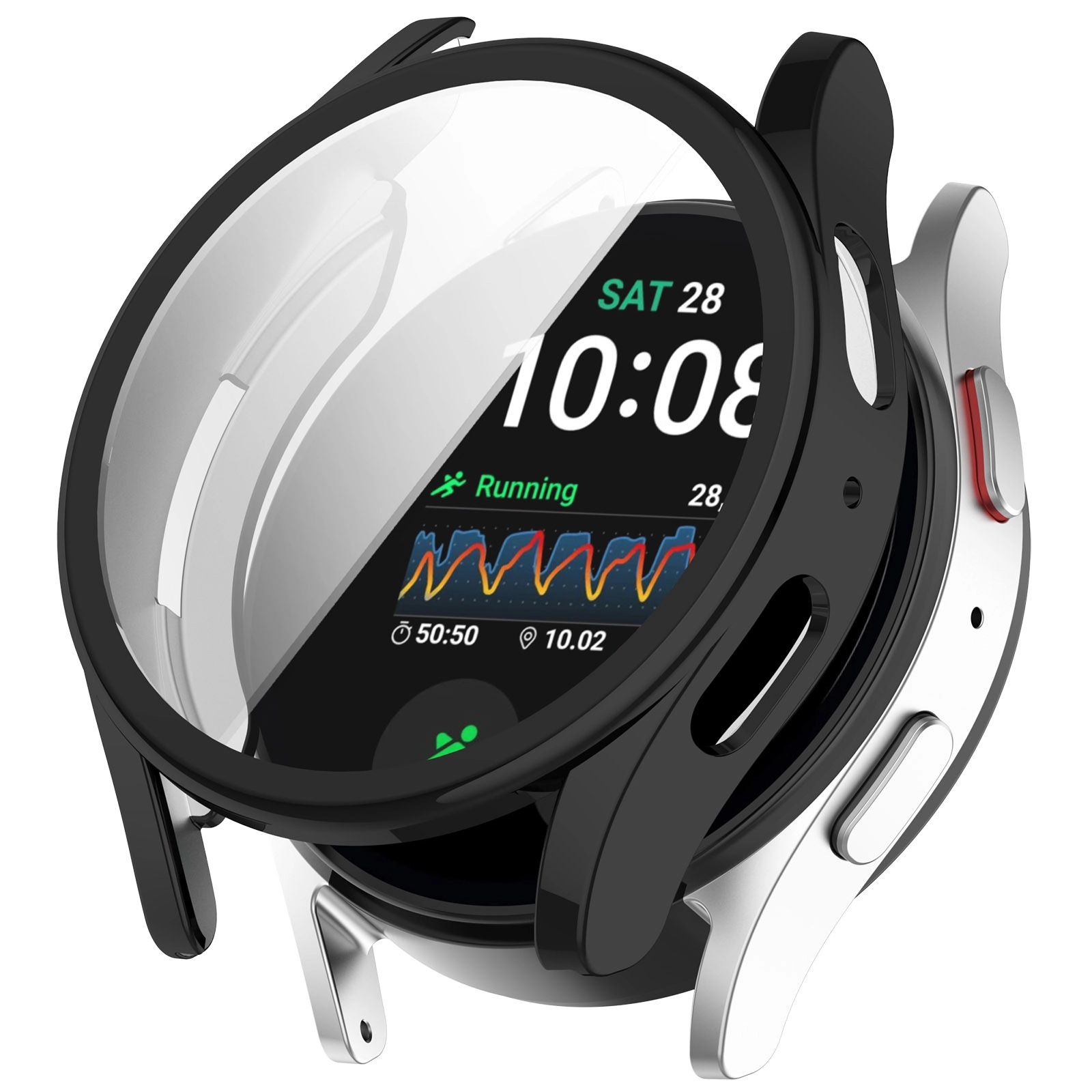 Nakładka na tarczę Bizon Felipe do Galaxy Watch 7 40mm Czarny
