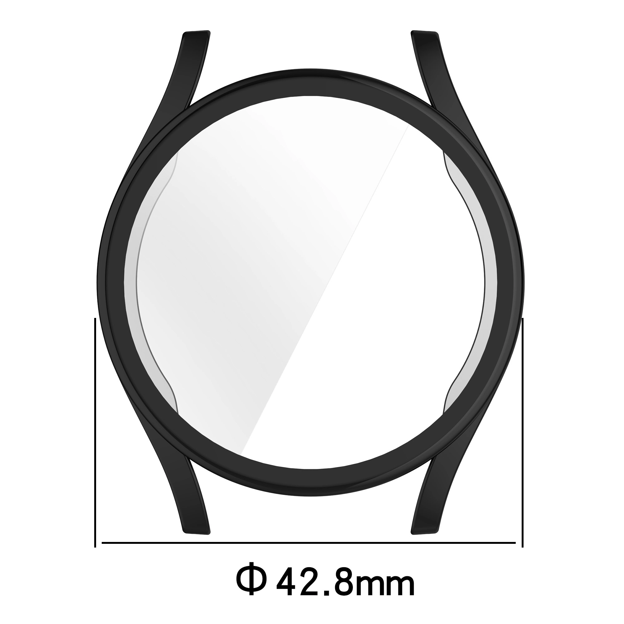 Nakładka na tarczę Bizon Felipe do Galaxy Watch 7 40mm Czarny