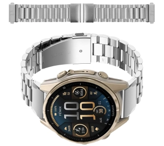 Bransoleta Bizon ze stali nierdzewnej Aura QuickFit 20mm Srebrny