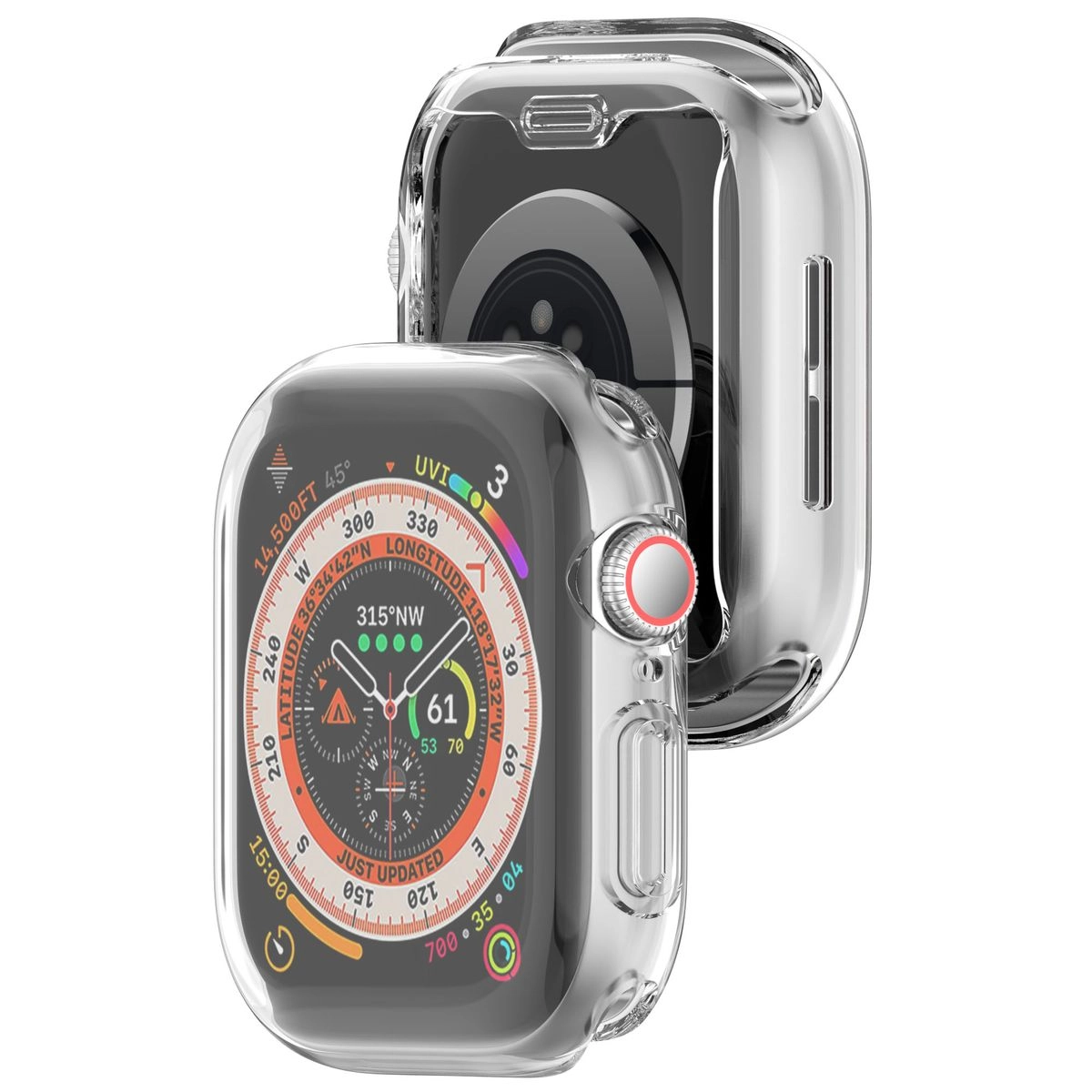 Nakładka na tarczę Bizon Felipe do Apple Watch 10 42mm Przezroczysty
