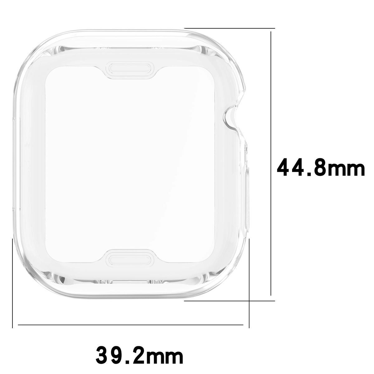 Nakładka na tarczę Bizon Felipe do Apple Watch 10 42mm Przezroczysty