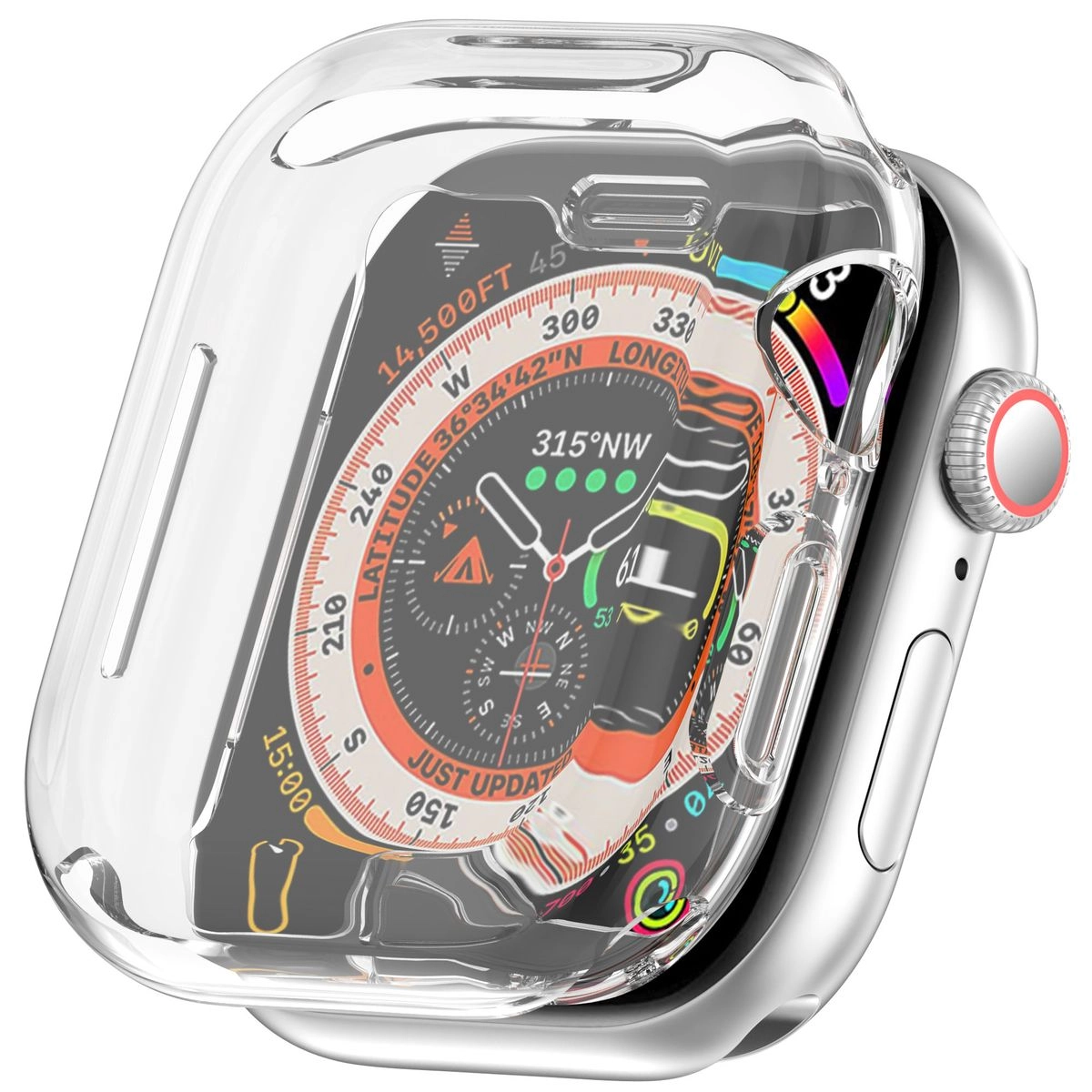 Nakładka na tarczę Bizon Felipe do Apple Watch 10 42mm Przezroczysty