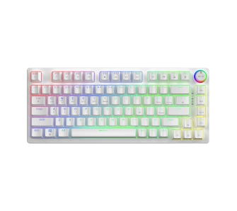 Klawiatura mechaniczna Savio Phenix White Gateron Yellow Pro ABS Biały