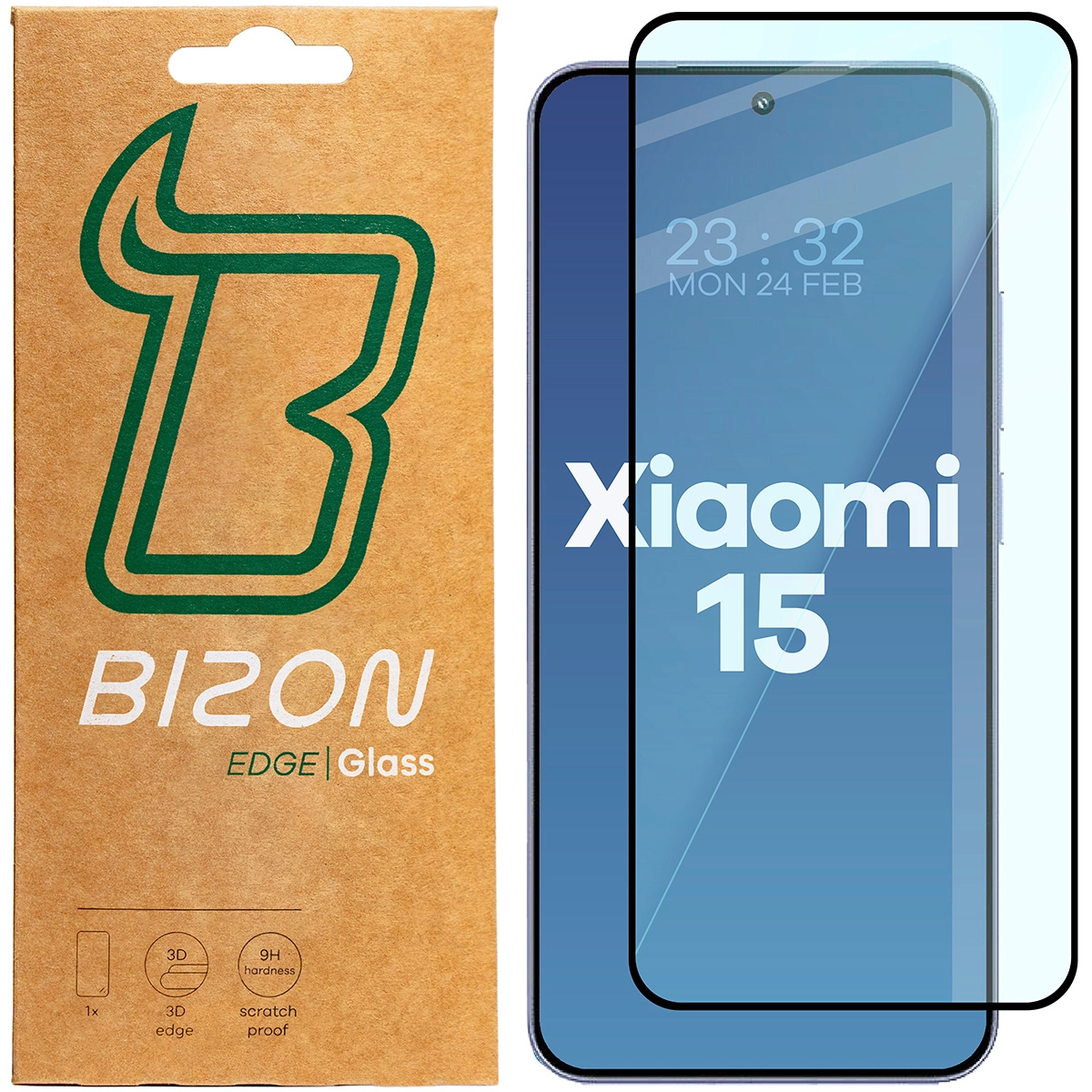 Szkło hartowane Bizon pełne Edge 2 do Xiaomi 15