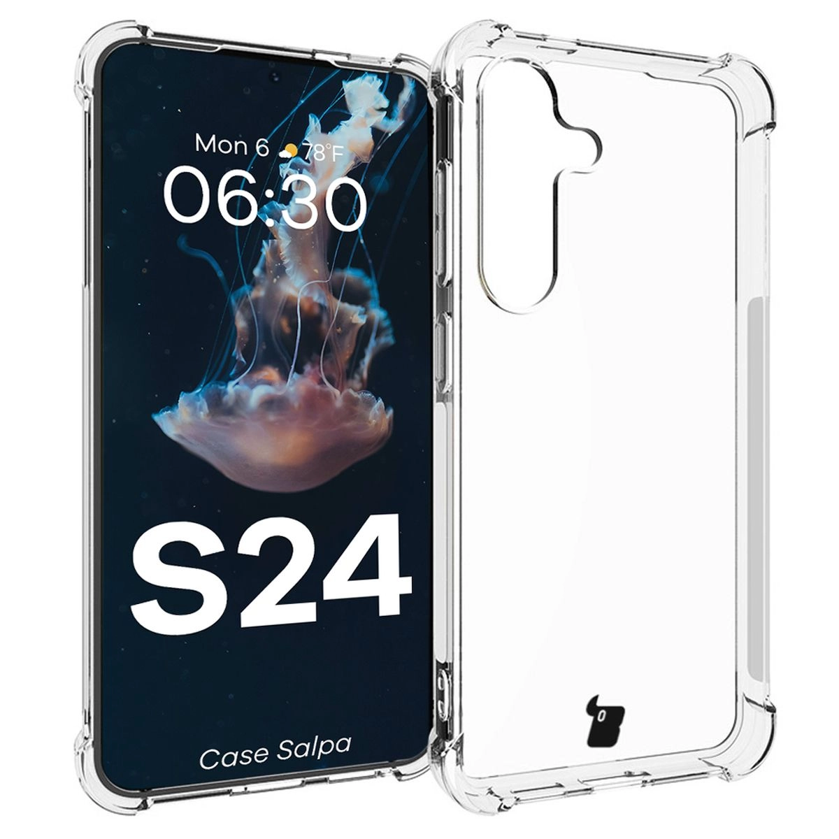 Etui Bizon Elastyczne Salpa do Galaxy S24 Przezroczysty