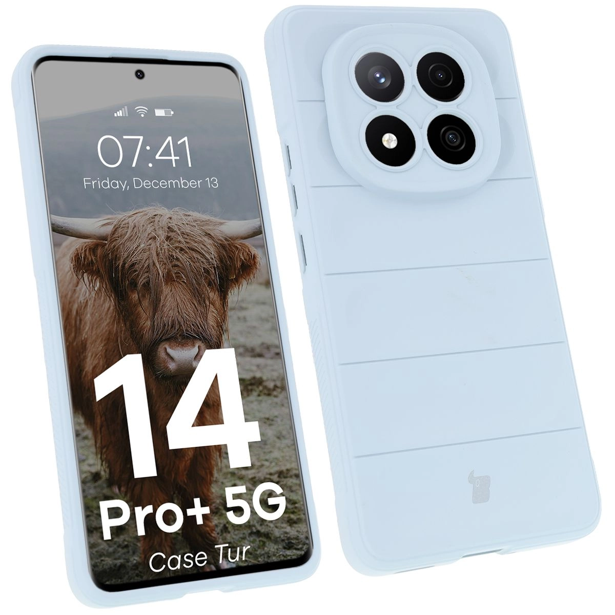 Etui Bizon Tur do Xiaomi Redmi Note 14 Pro Plus 5G Jasnoniebieskie