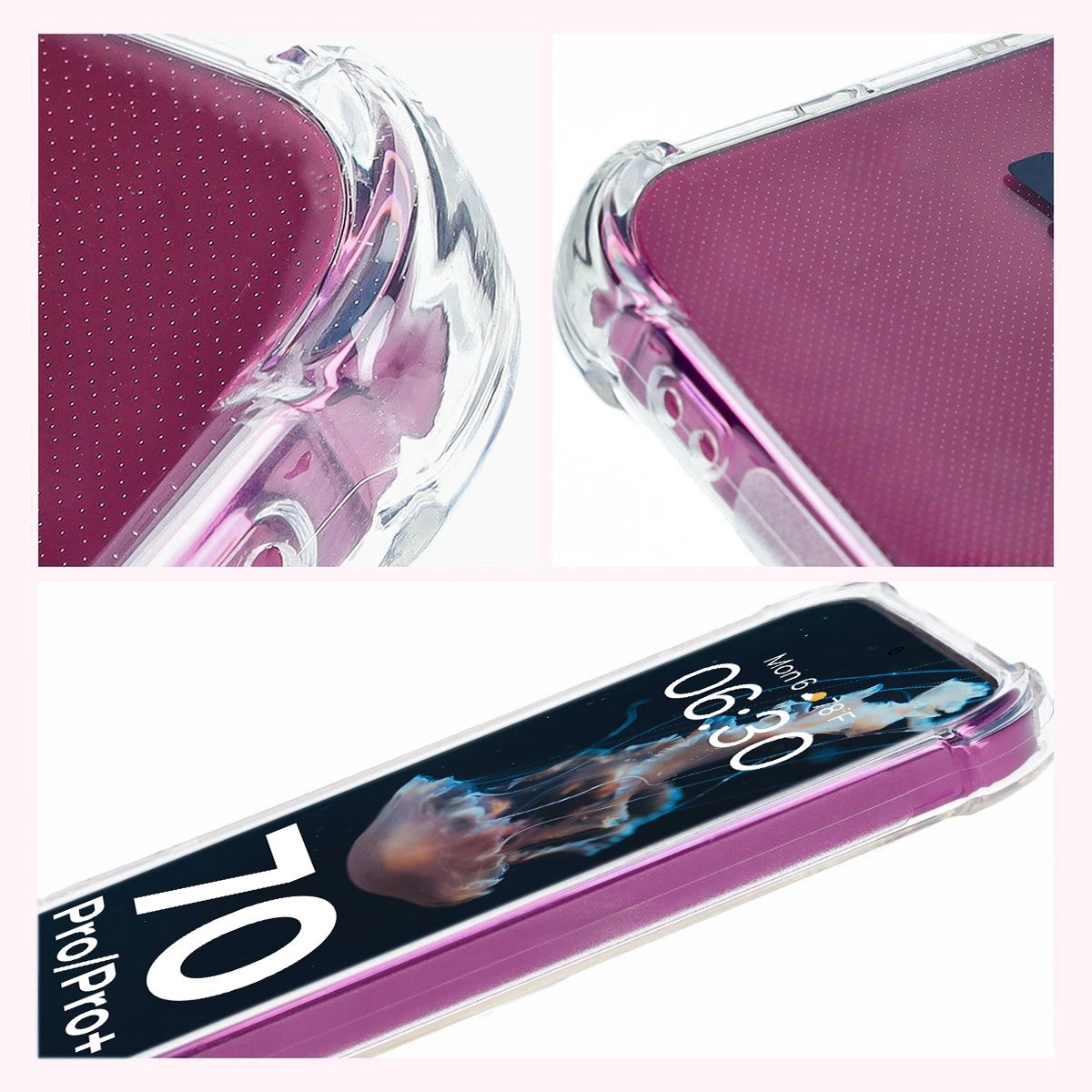 Etui Bizon Elastyczne Salpa do Huawei Pura 70 Pro / Pro+ Przezroczysty