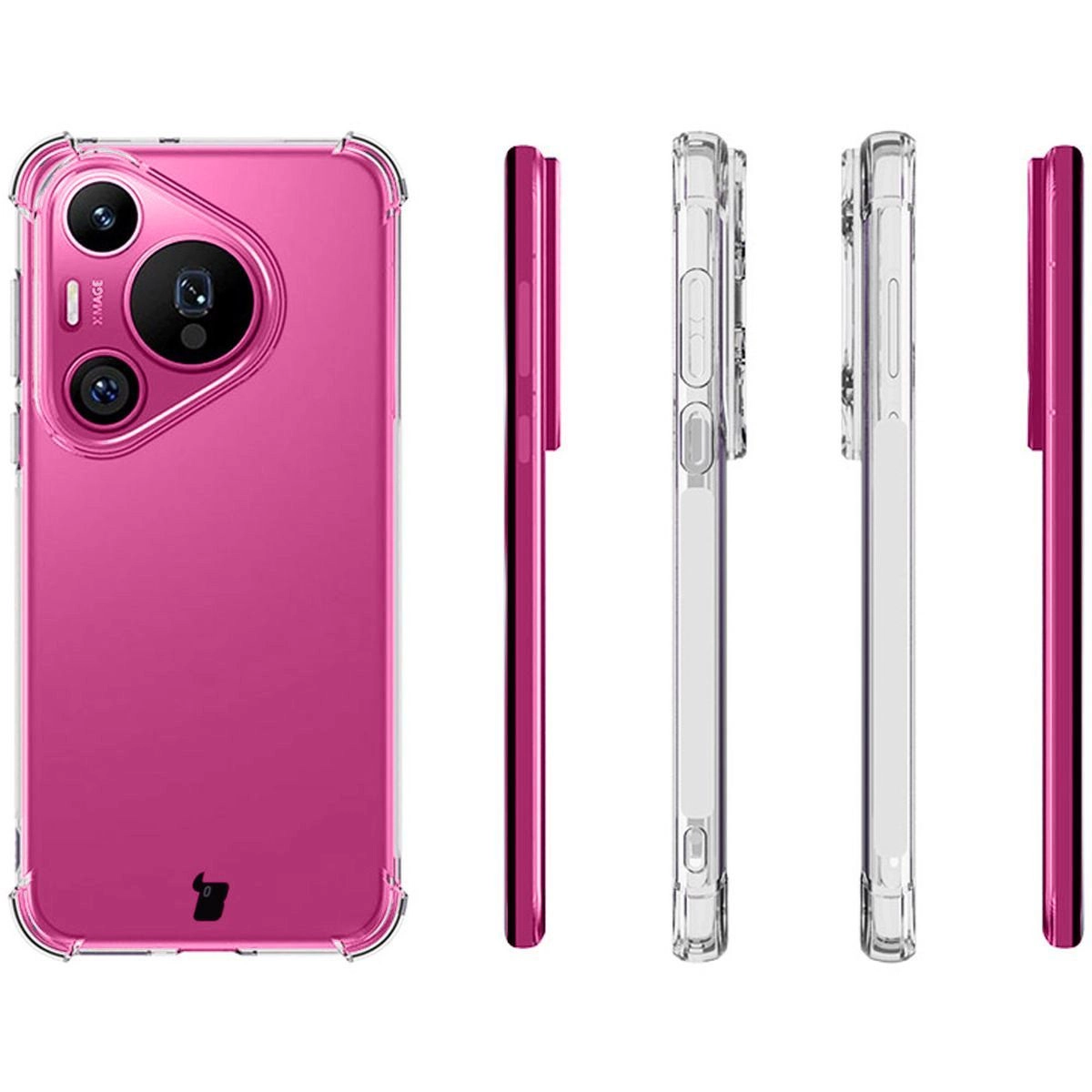 Etui Bizon Elastyczne Salpa do Huawei Pura 70 Pro / Pro+ Przezroczysty