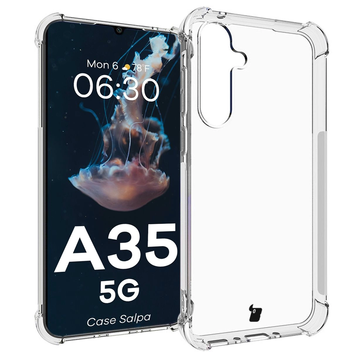Etui Bizon Elastyczne Salpa do Galaxy A35 5G Przezroczysty