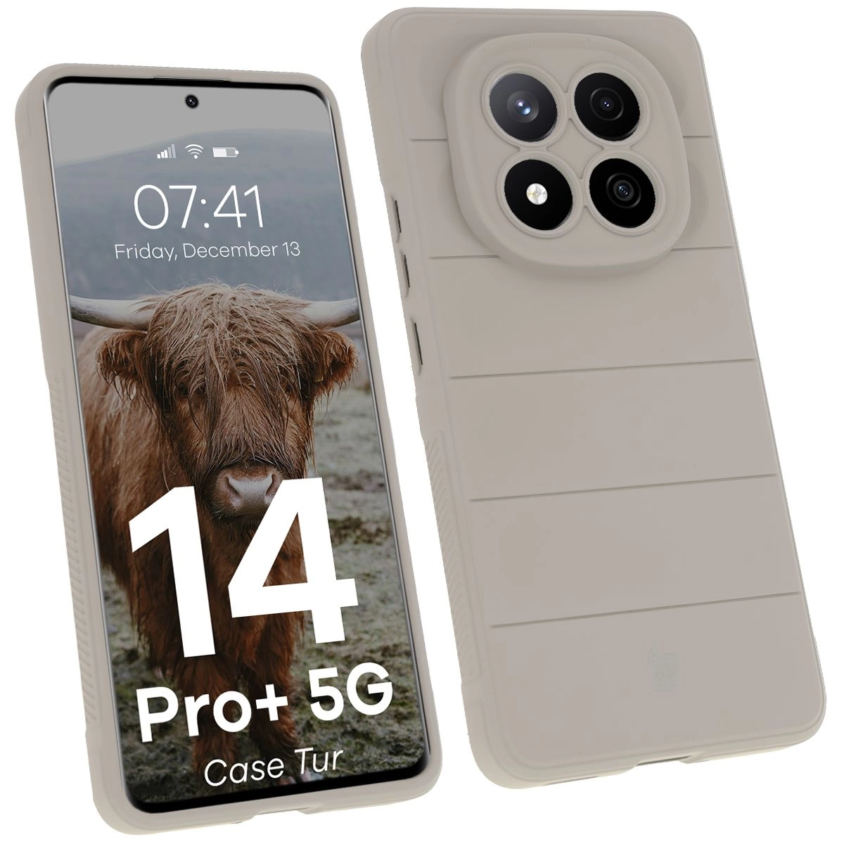 Etui Bizon Tur do Xiaomi Redmi Note 14 Pro Plus 5G Jasnoszary