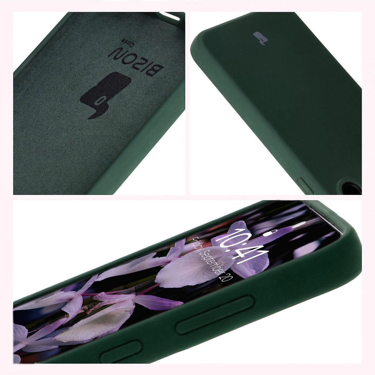 Etui Bizon Silikonowe Soft do Galaxy S24 FE Ciemnozielony