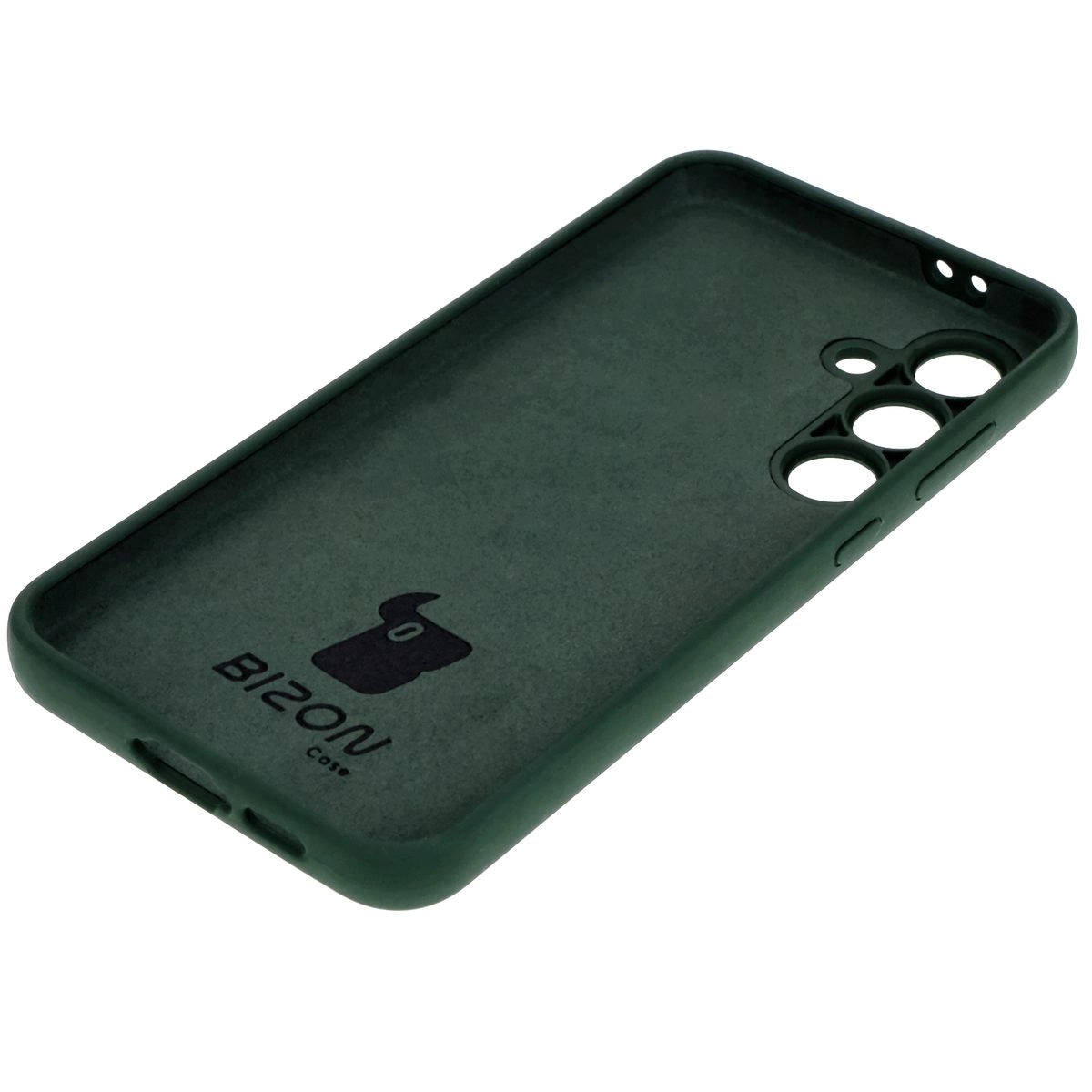 Etui Bizon Silikonowe Soft do Galaxy S24 FE Ciemnozielony