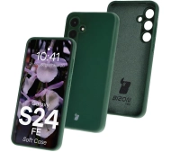 Bizon Silikonowe Soft do Galaxy S24 FE Ciemnozielony