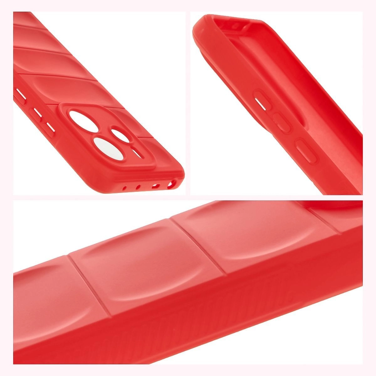 Etui Bizon Tur do Xiaomi Redmi Note 14 5G Czerwony