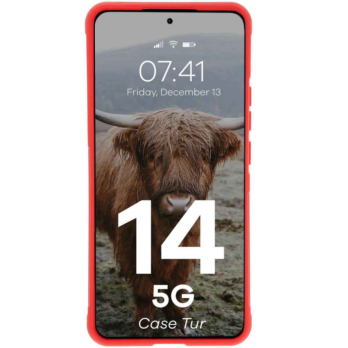 Etui Bizon Tur do Xiaomi Redmi Note 14 5G Czerwony