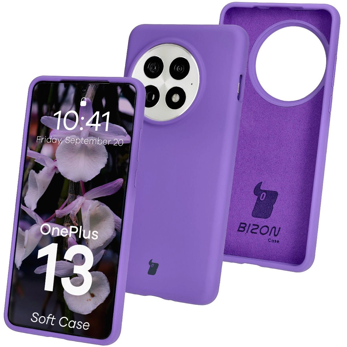 Etui Bizon Silikonowe Soft do OnePlus 13 Fioletowy