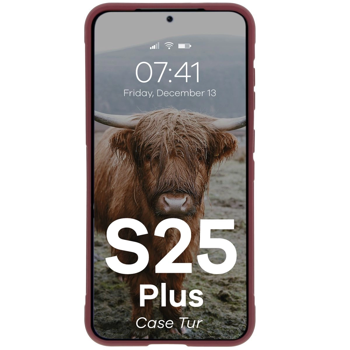 Etui Bizon Tur do Galaxy S25 Plus Ciemnofioletowy