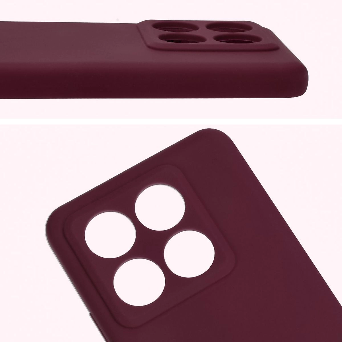 Etui Bizon Silikonowe Soft do Xiaomi 14T Pro Ciemno-fioletowy