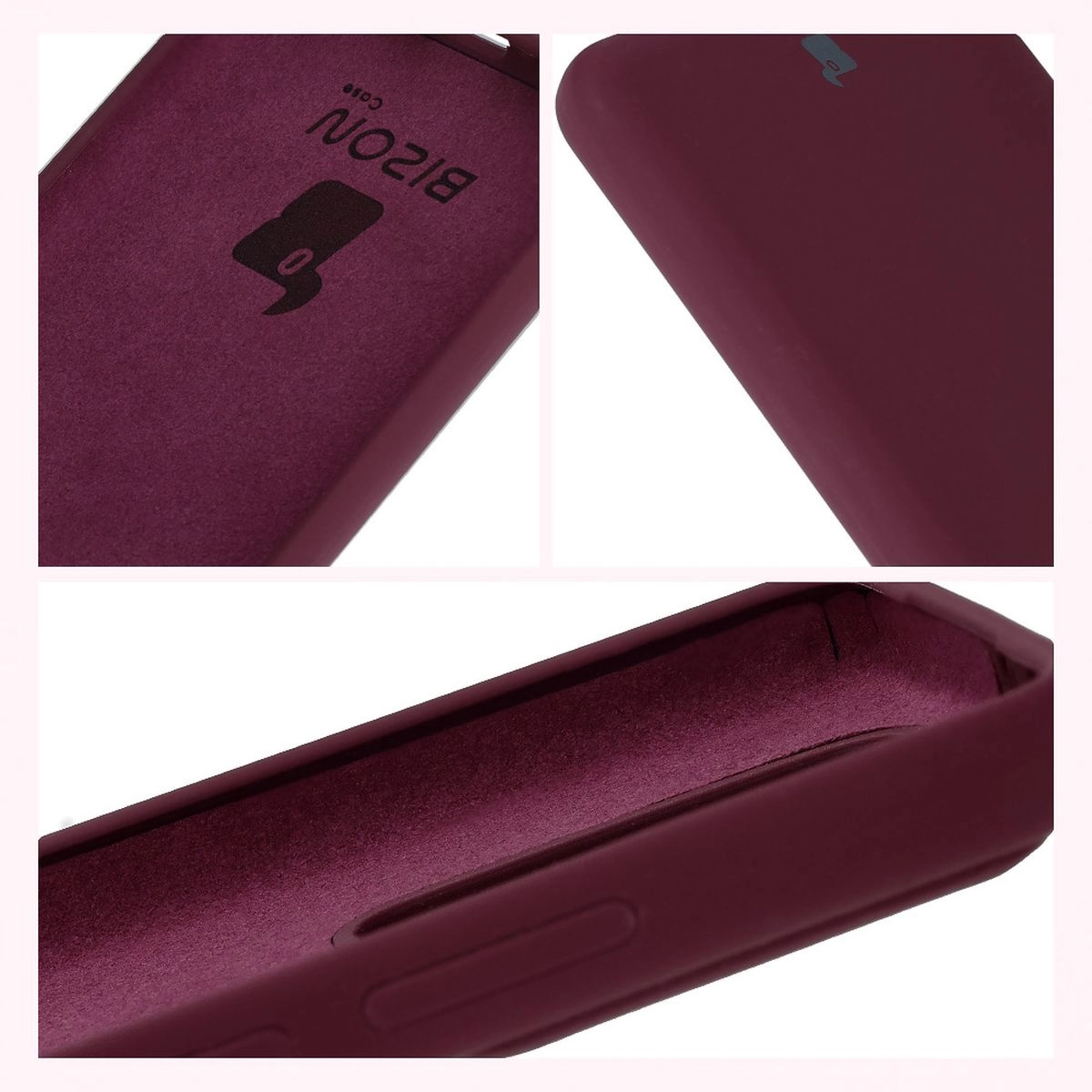Etui Bizon Silikonowe Soft do Xiaomi 14T Pro Ciemno-fioletowy