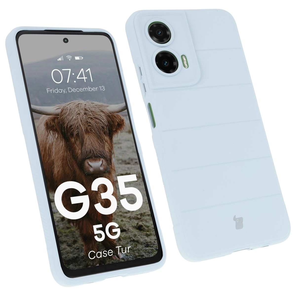 Etui Bizon Tur do Motorola Moto G35 5G Jasnoniebieskie