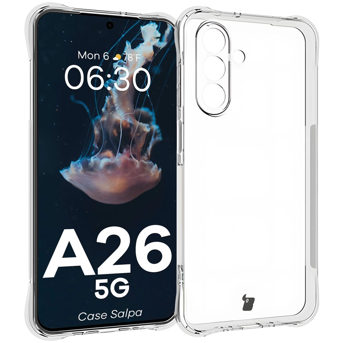 Etui Bizon Elastyczne Salpa do Galaxy A26 5G Przezroczysty