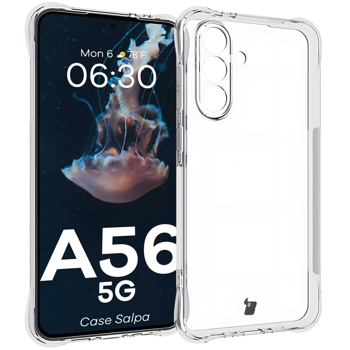 Etui Bizon Elastyczne Salpa do Galaxy A56 5G Przezroczysty