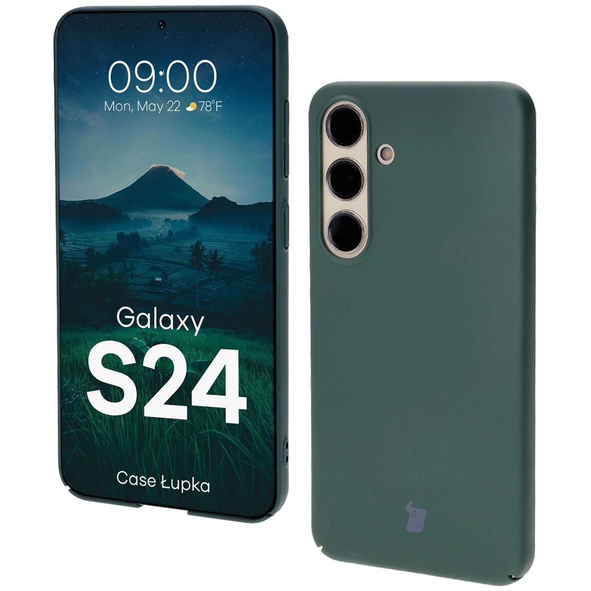 Etui Bizon Łupka do Galaxy S24 Zielony