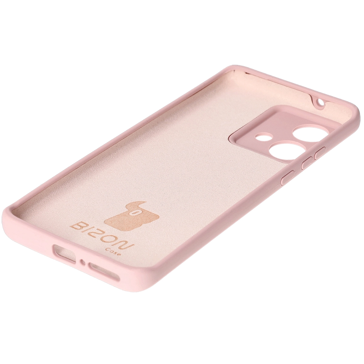 Etui Bizon Silikonowe Soft do Motorola Edge 40 Neo pudrowy róż