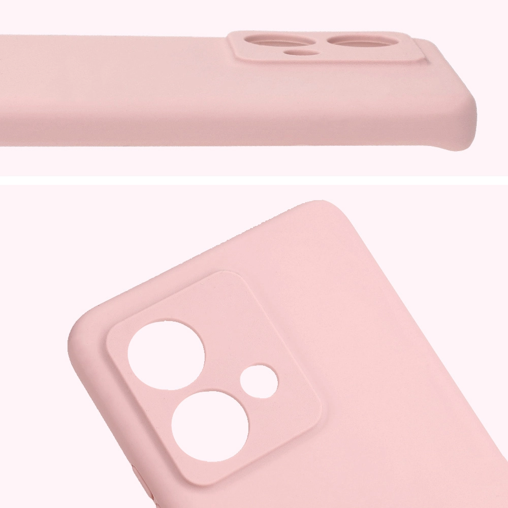 Etui Bizon Silikonowe Soft do Motorola Edge 40 Neo pudrowy róż