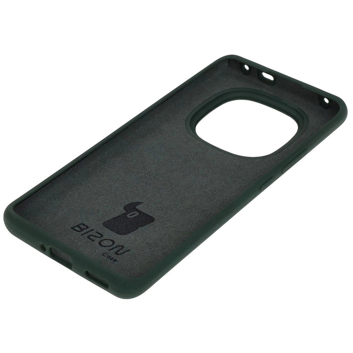 Etui Bizon Silikonowe Soft do Xiaomi Redmi Note 14 Pro Plus 5G Ciemnozielony