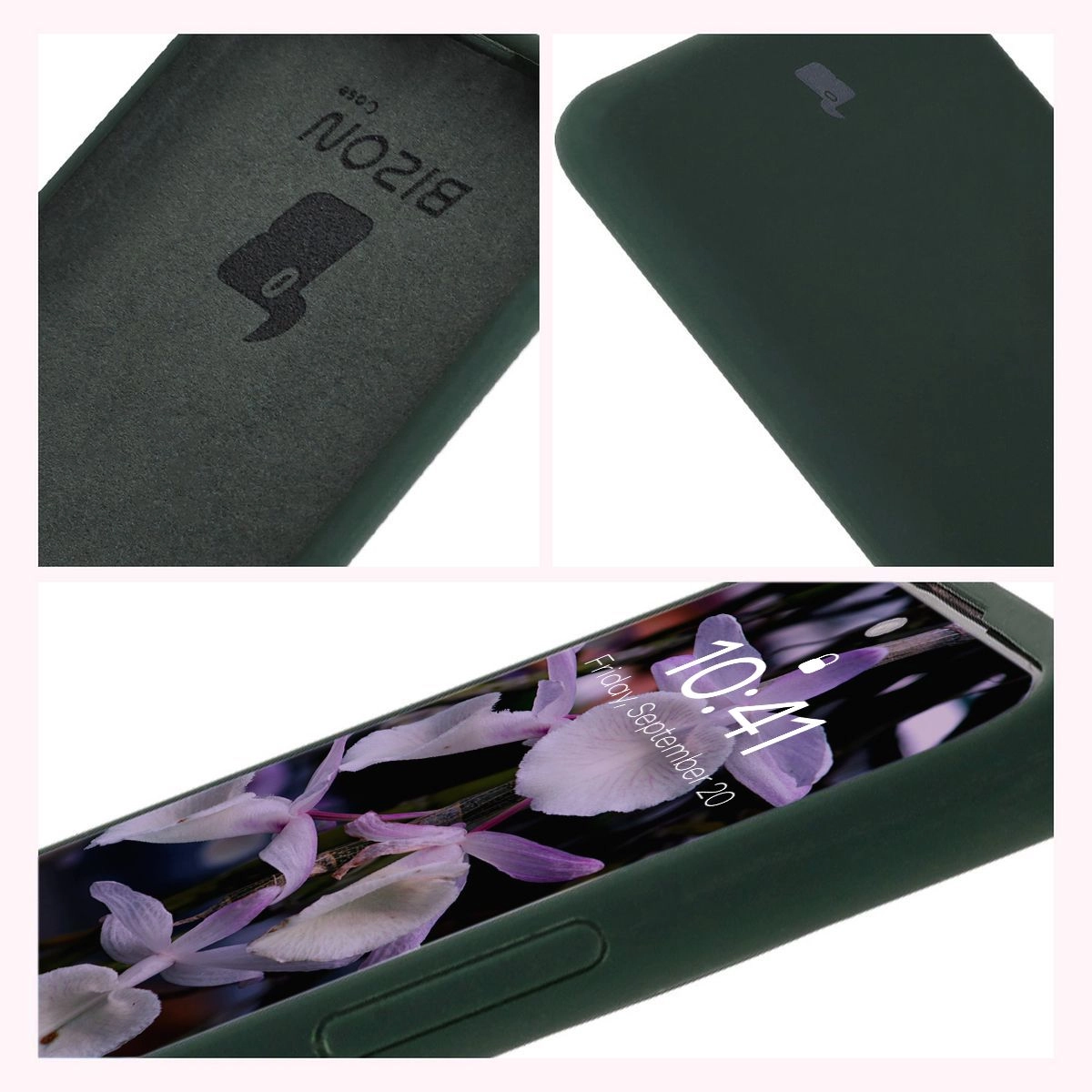 Etui Bizon Silikonowe Soft do Xiaomi Redmi Note 14 Pro Plus 5G Ciemnozielony