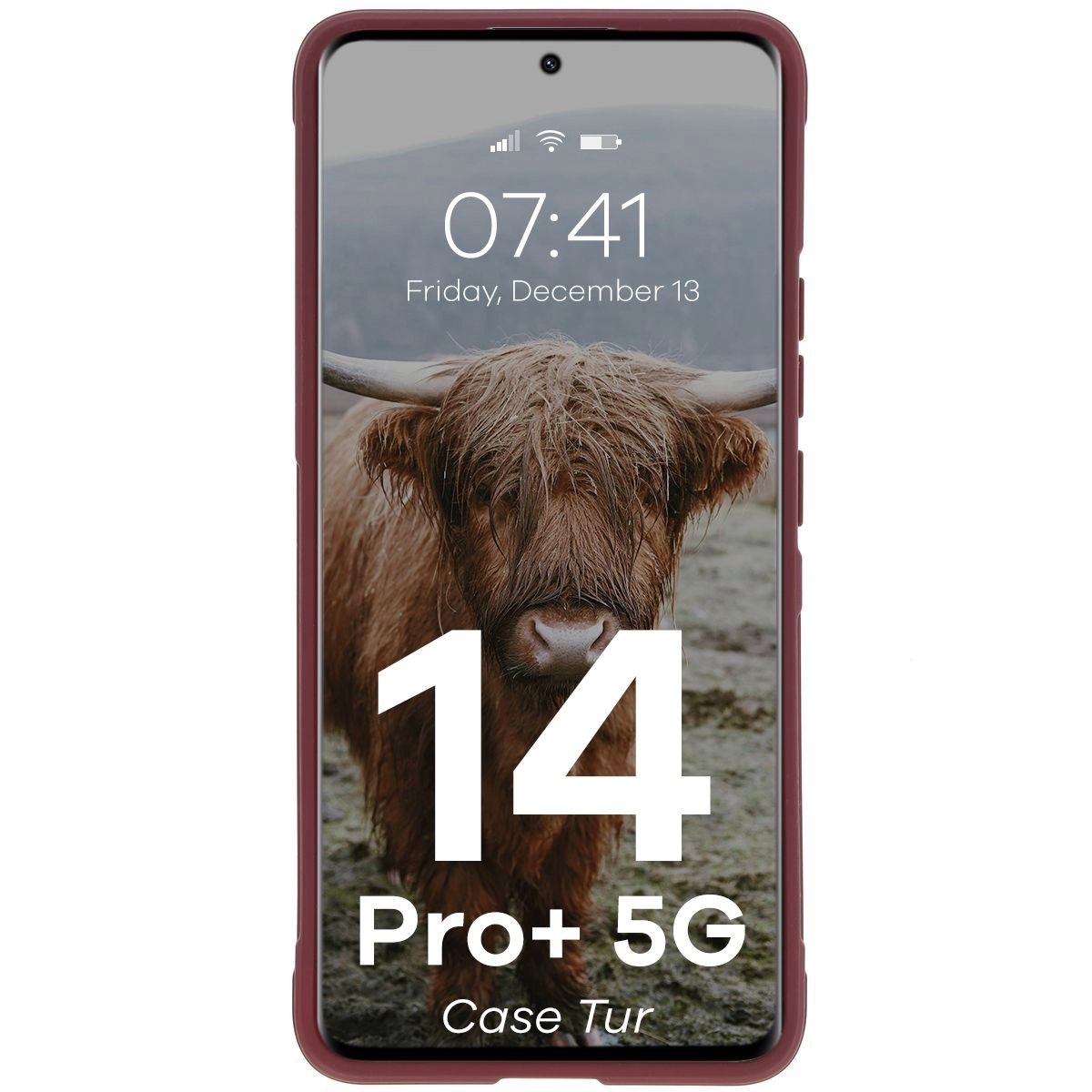Etui Bizon Tur do Xiaomi Redmi Note 14 Pro Plus 5G Ciemnofioletowy