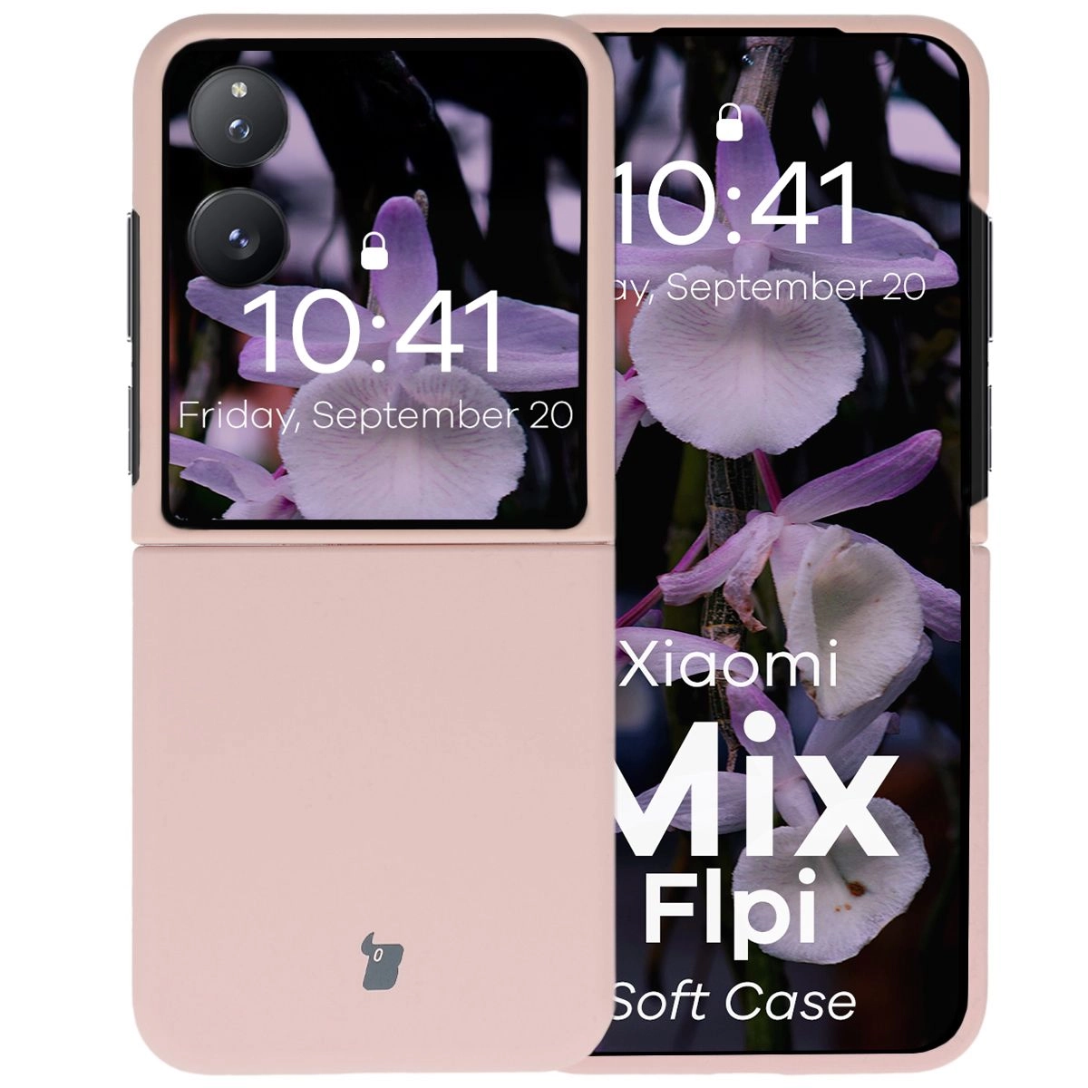 Etui Bizon Silikonowe Soft do Xiaomi Mix Flip Różowy