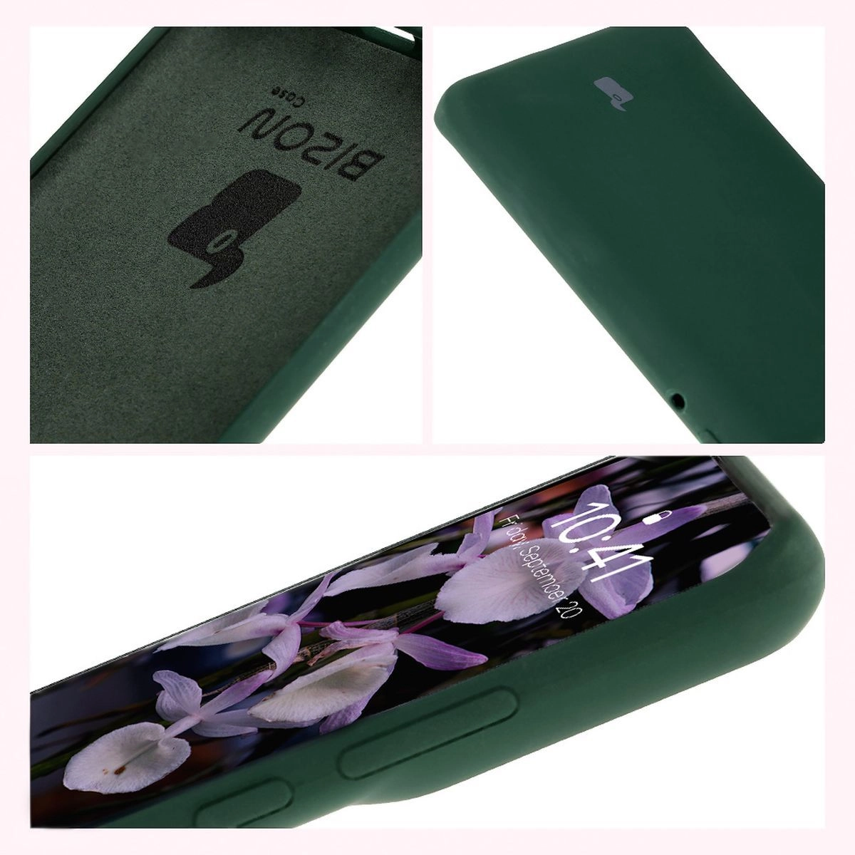 Etui Bizon Silikonowe Soft do Motorola Edge 50 Pro Ciemnozielony